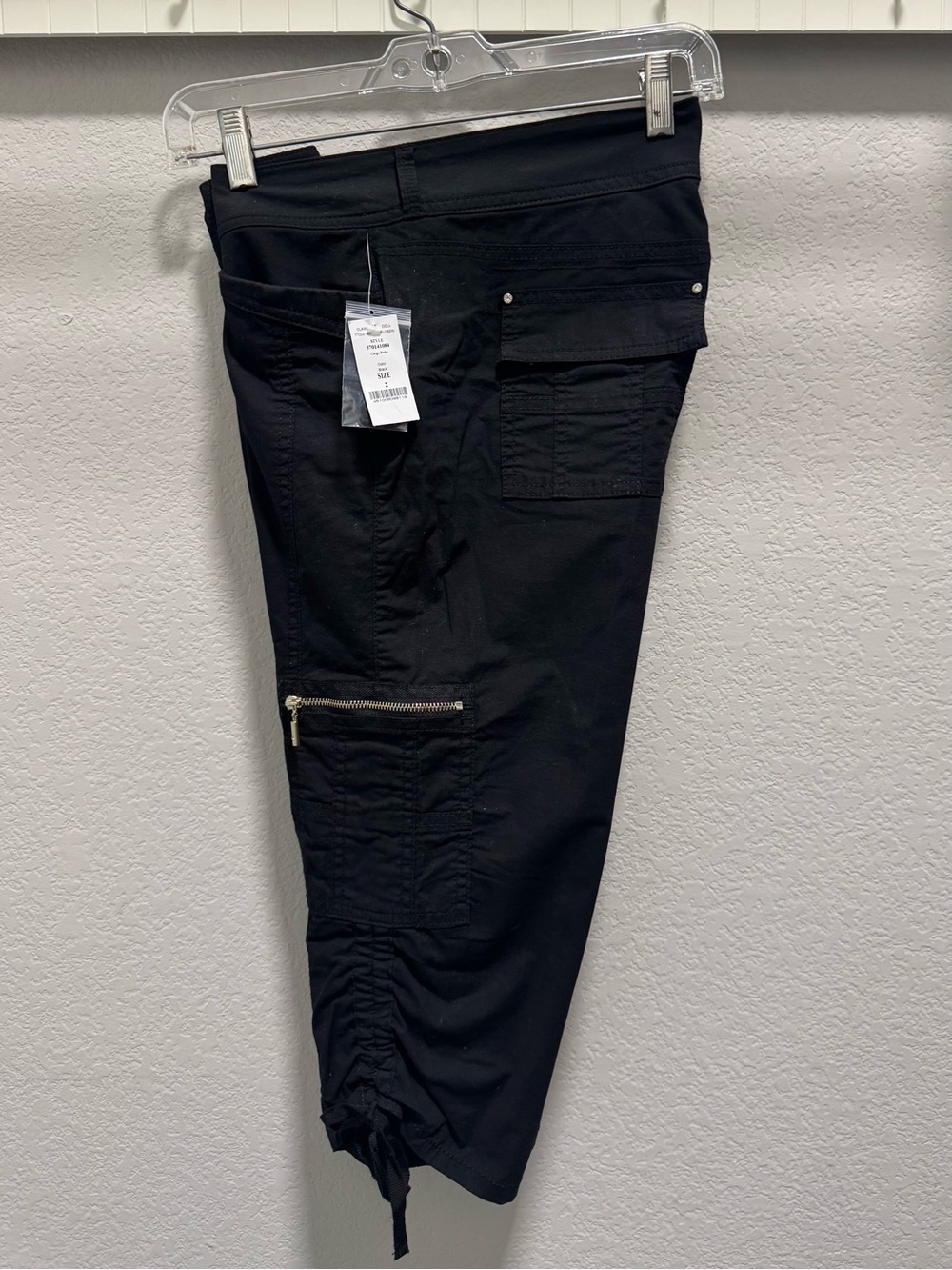 White House Black Market Black Cropped Cargo Pedal Pants